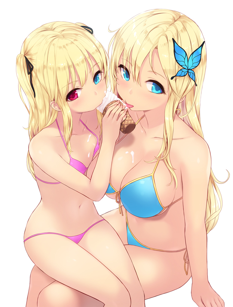 This is a pixiv picture whose title is アイス食べたい.