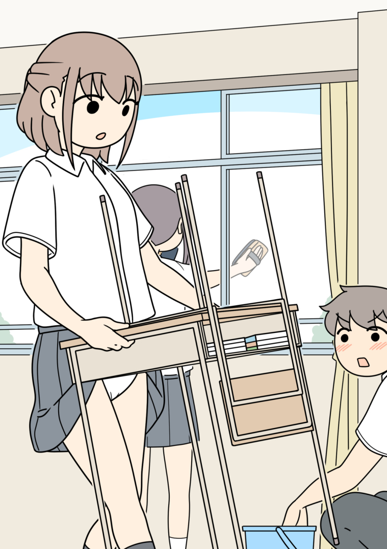 This is a pixiv picture whose title is 「よいしょ、よいしょ」.