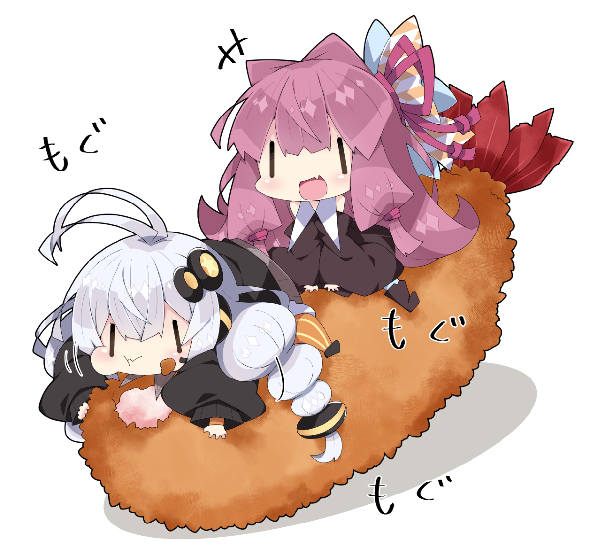 This is a pixiv picture whose title is エビフライあかり＆あかね。.