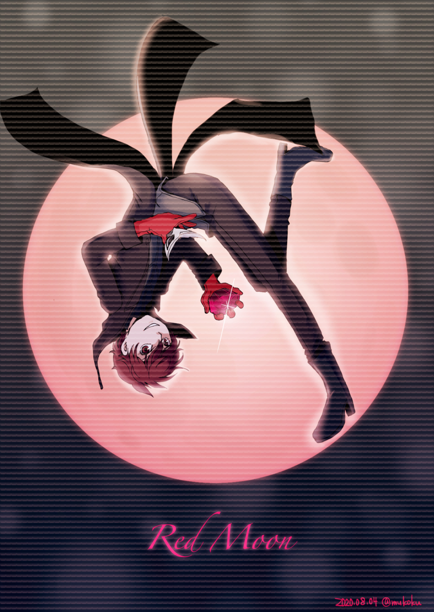 This is a pixiv picture whose title is Red Moon.