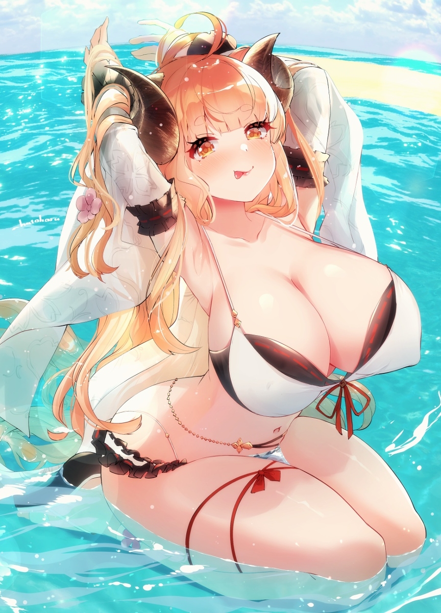This is a pixiv picture whose title is 水着アニラ.