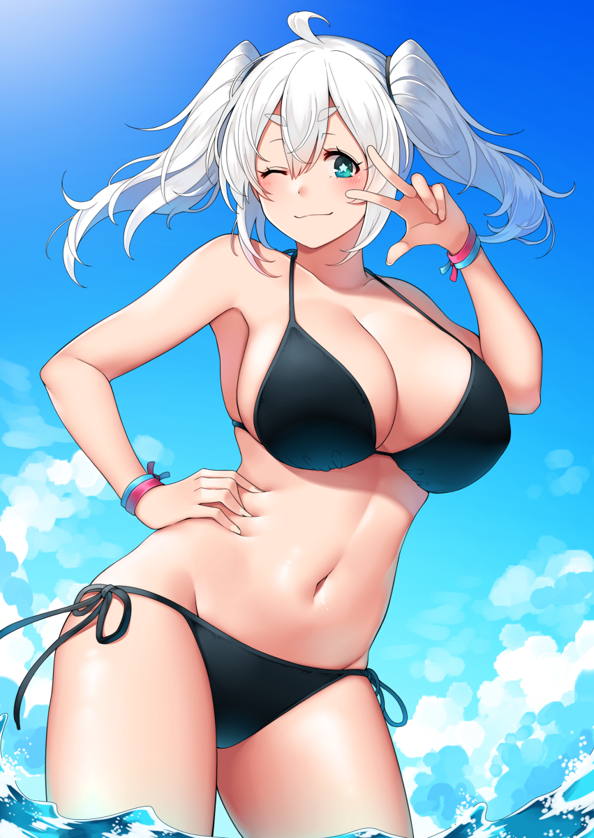 This is a pixiv picture whose title is 👙.