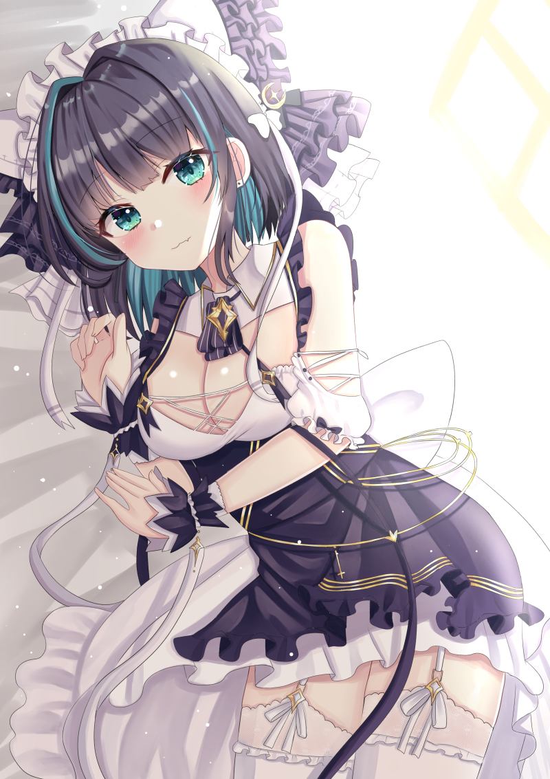This is a pixiv picture whose title is 「ダンナさま♡チェシャ―も一緒に寝ていい？」.