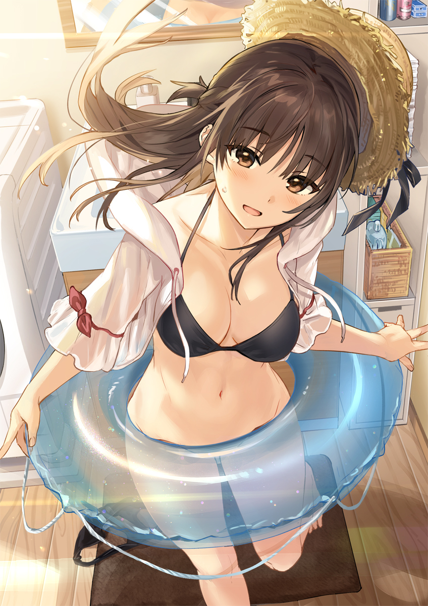 This is a pixiv picture whose title is 「溺れちゃダメですよ、兄さん♥」.
