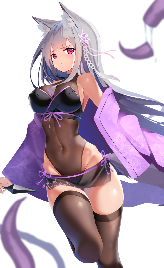 This is a pixiv picture whose title is 触手 VS くノ一.