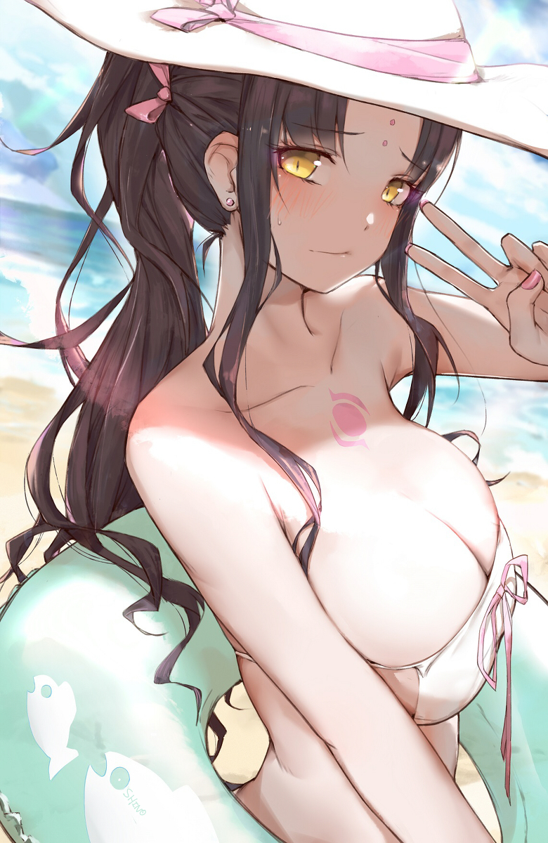 This is a pixiv picture whose title is 杀生院(水着).
