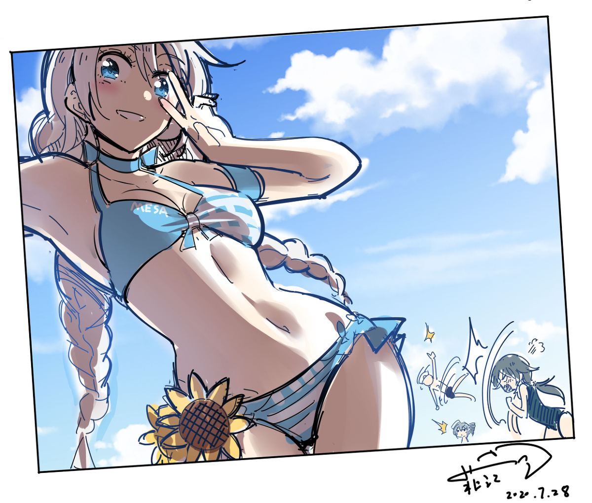This is a pixiv picture whose title is 崩坏女武神泳装合集.