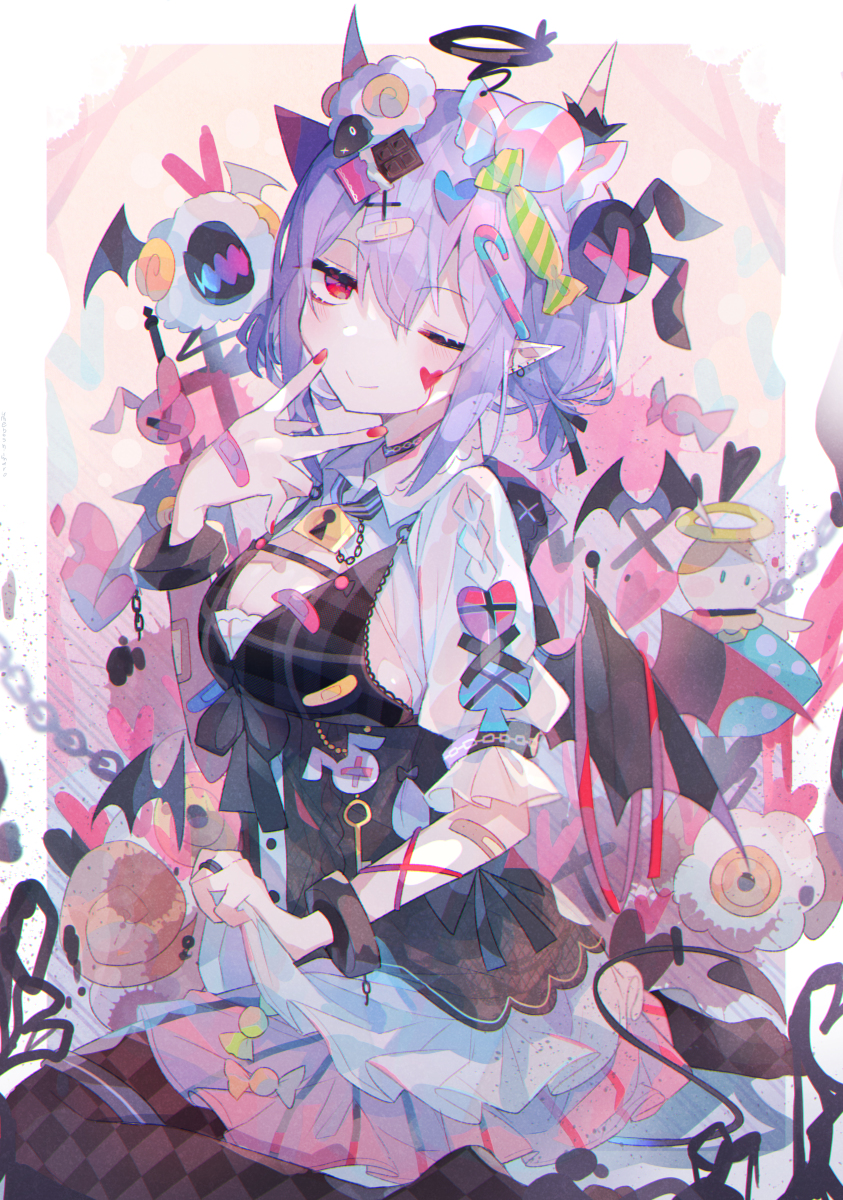 This is a pixiv picture whose title is あくま.