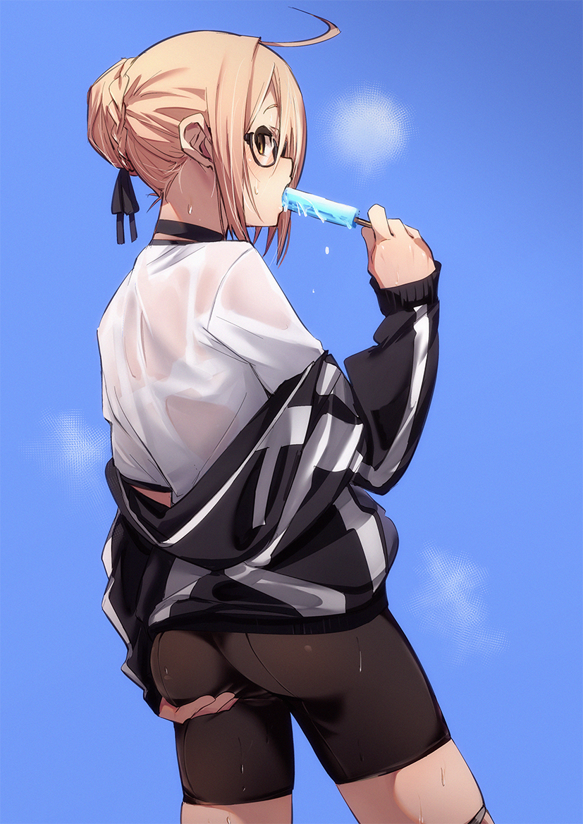 This is a pixiv picture whose title is 暑いですね.