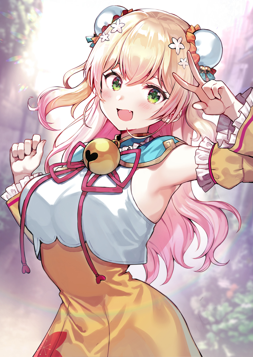 This is a pixiv picture whose title is ホロライブ５期生 桃鈴ねね.