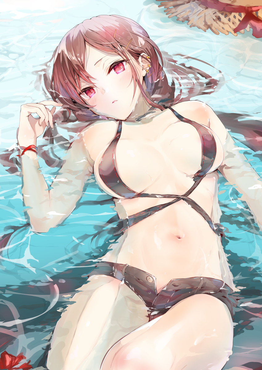 This is a pixiv picture whose title is 水浸し虞美人さん.
