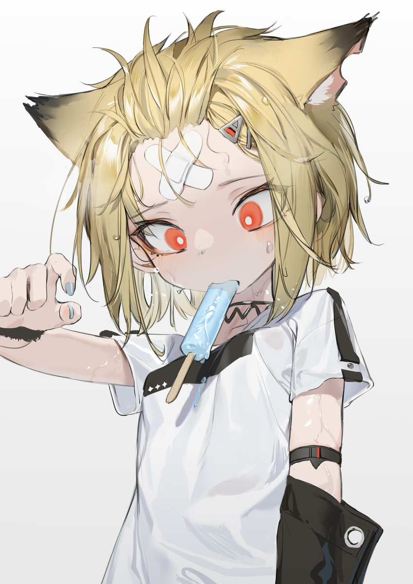 This is a pixiv picture whose title is 热.