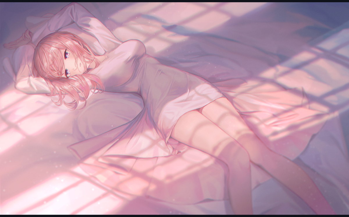 This is a pixiv picture whose title is laying down.