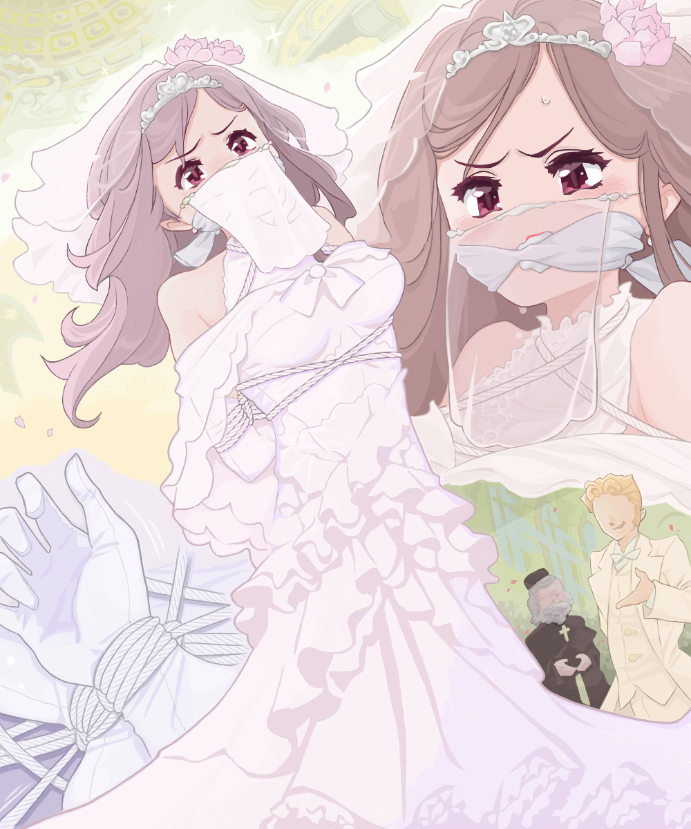 This is a pixiv picture whose title is ヴェールの下の企み.