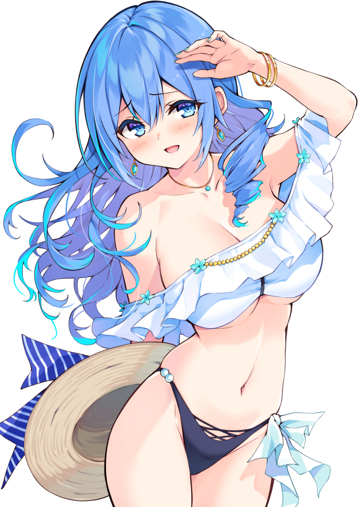 This is a pixiv picture whose title is 水着藍さん.