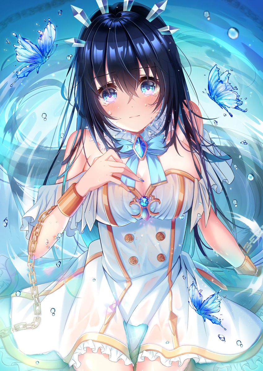 This is a pixiv picture whose title is 『Blue Tears』.