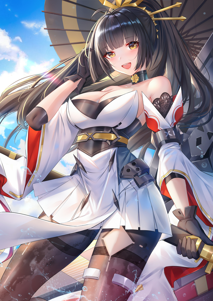 This is a pixiv picture whose title is 苍蓝誓约 赤城.