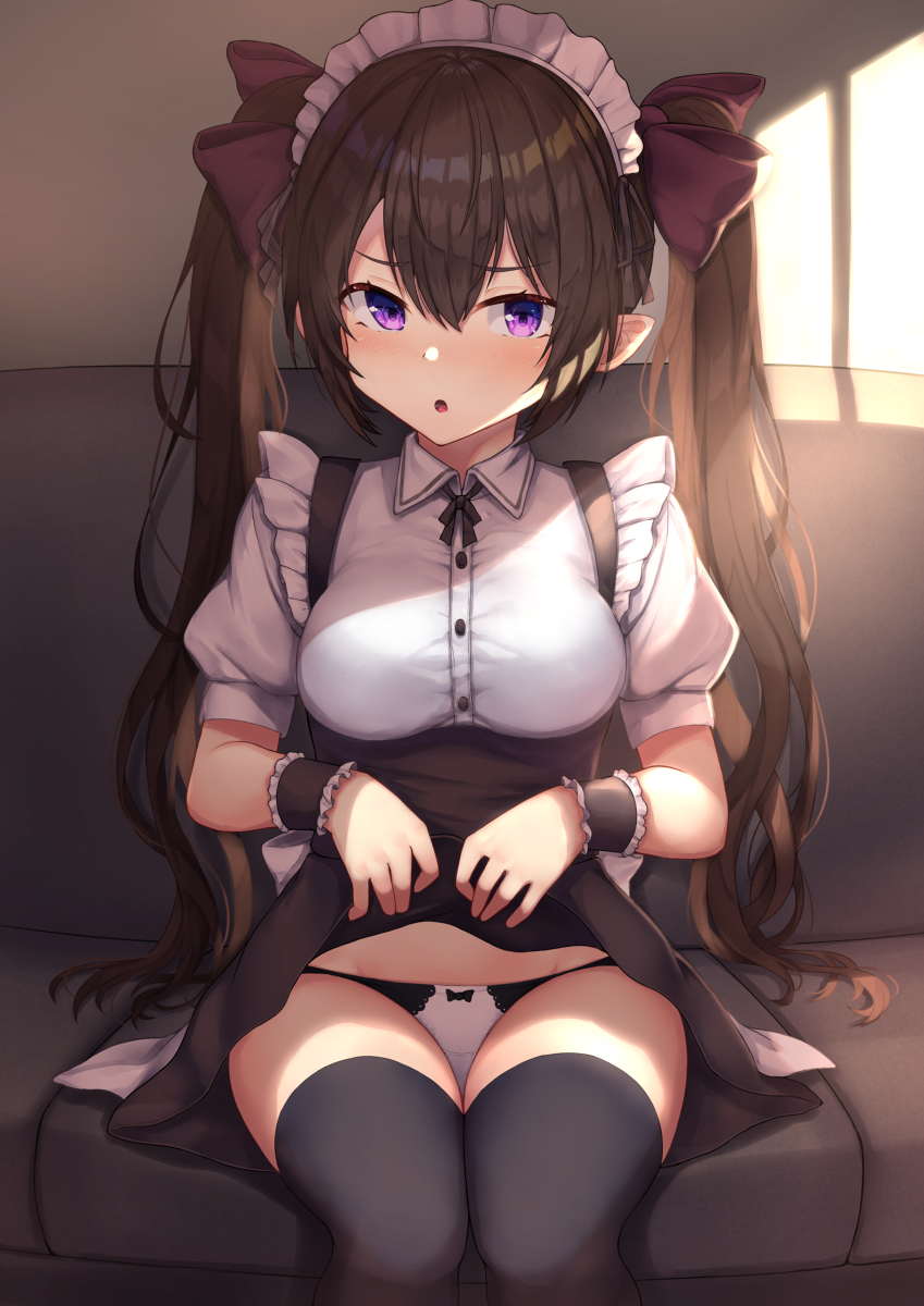 This is a pixiv picture whose title is メイドはたてちゃん.