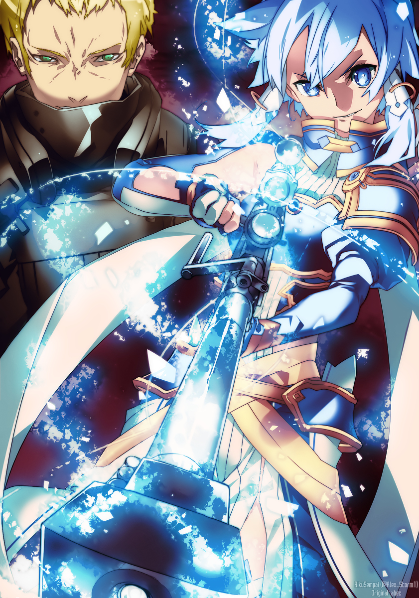 This is a pixiv picture whose title is Sinon vs Subtilizer.