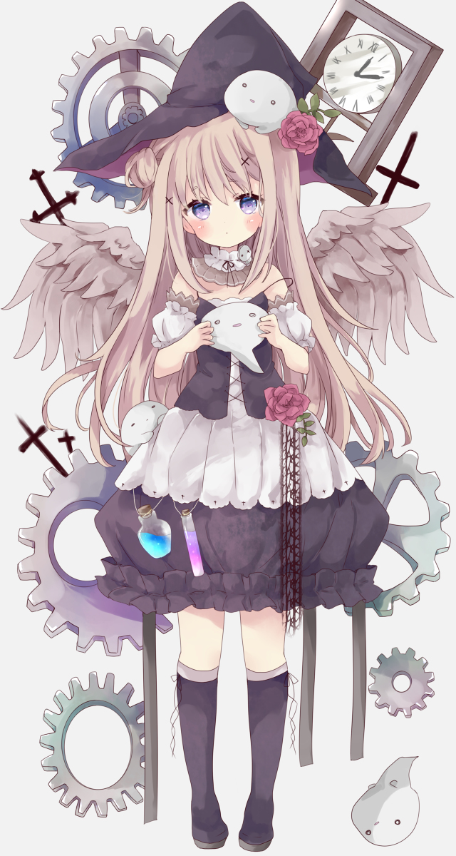 This is a pixiv picture whose title is 時計の魔女.