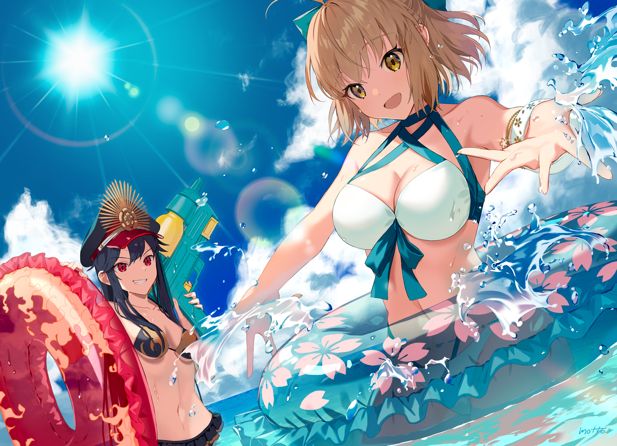 This is a pixiv picture whose title is 「夏ですね、マスター！」.
