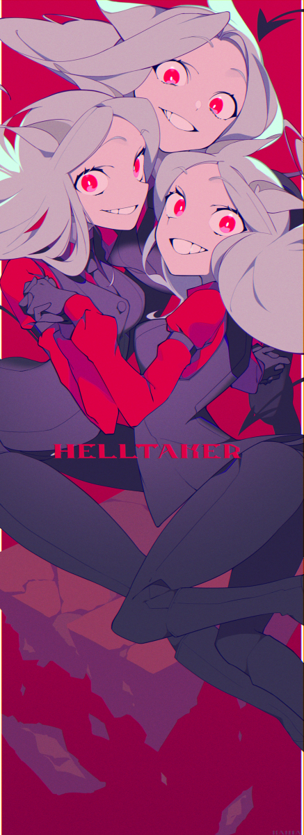 This is a pixiv picture whose title is 【Helltaker】Cerberus.
