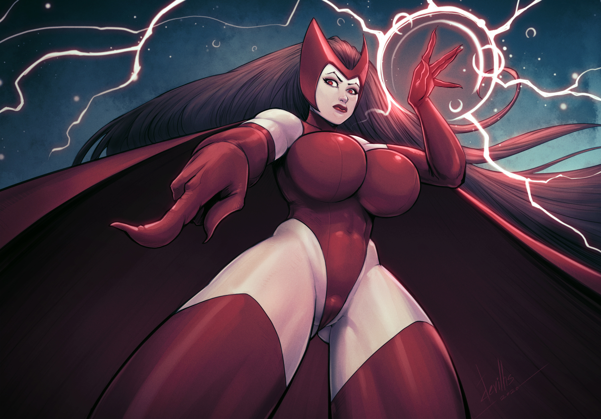 This is a pixiv picture whose title is Scarlet Witch.