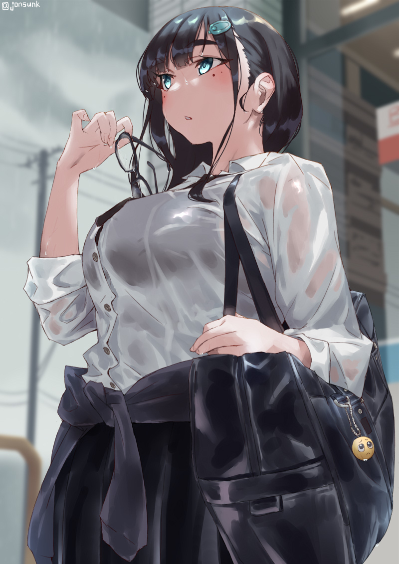 This is a pixiv picture whose title is …いや雨降りすぎでしょ。.