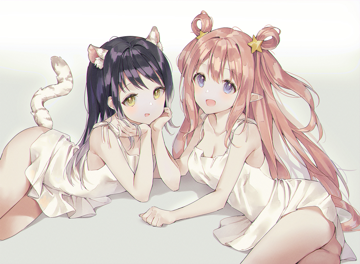 This is a pixiv picture whose title is シオリ & ハツネ.