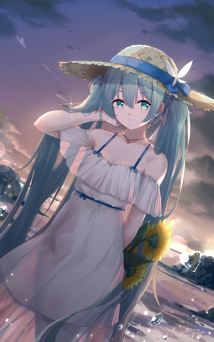 This is a pixiv picture whose title is 花と海.