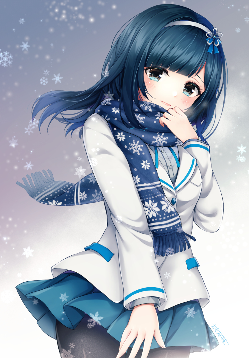 This is a pixiv picture whose title is ❄マフラー娘❄.