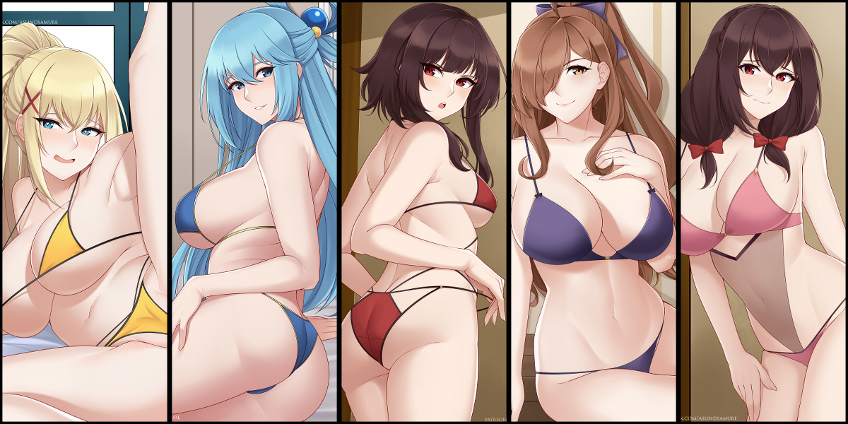 This is a pixiv picture whose title is Konosuba Compilation.