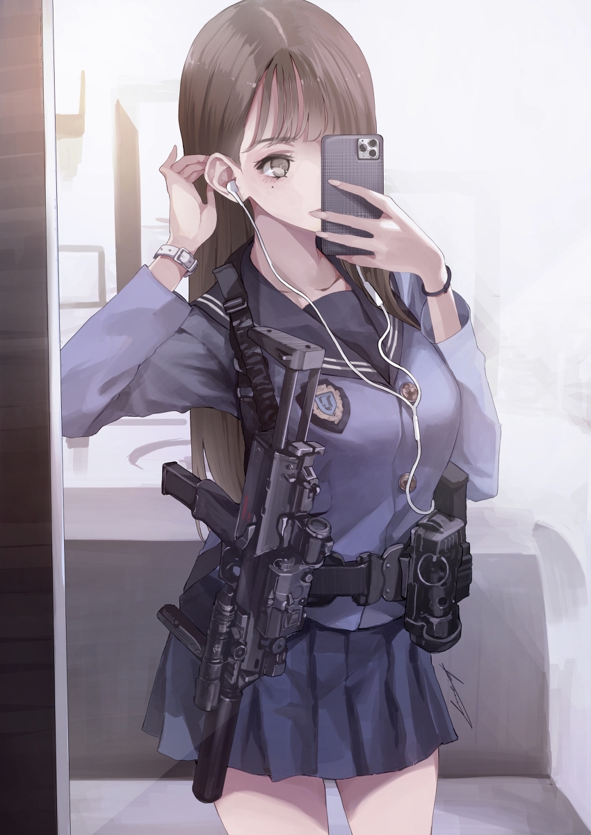 This is a pixiv picture whose title is MP7.