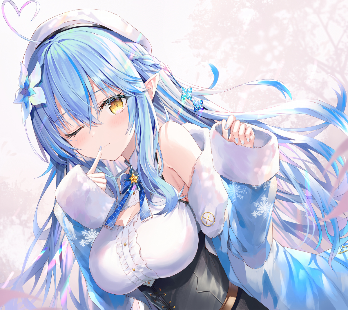 This is a pixiv picture whose title is 雪花ラミィ.