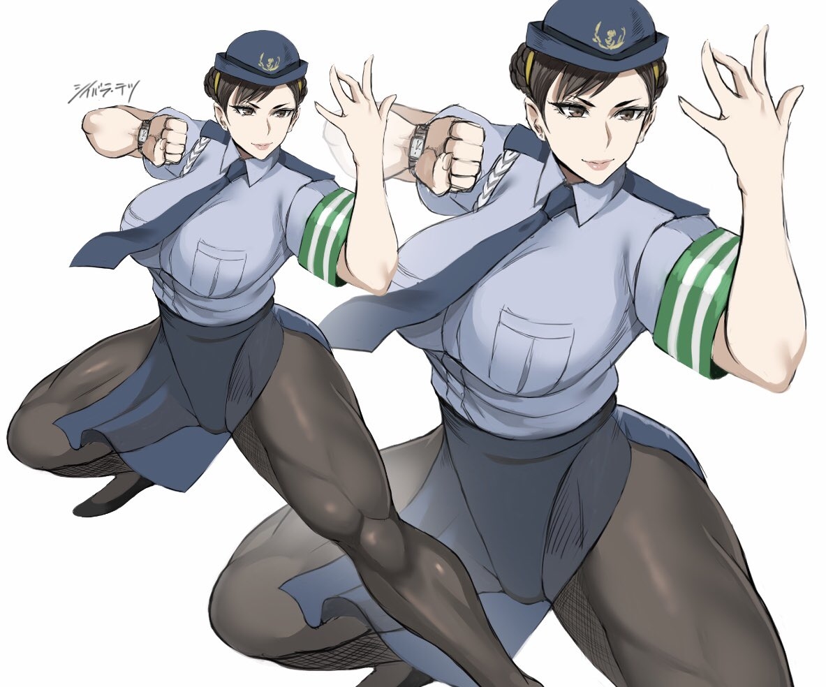 This is a pixiv picture whose title is 日本警察風春麗さん.