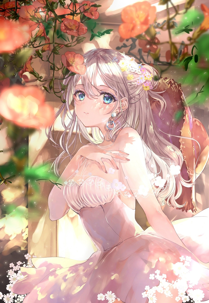 This is a pixiv picture whose title is ノウゼンカズラ.