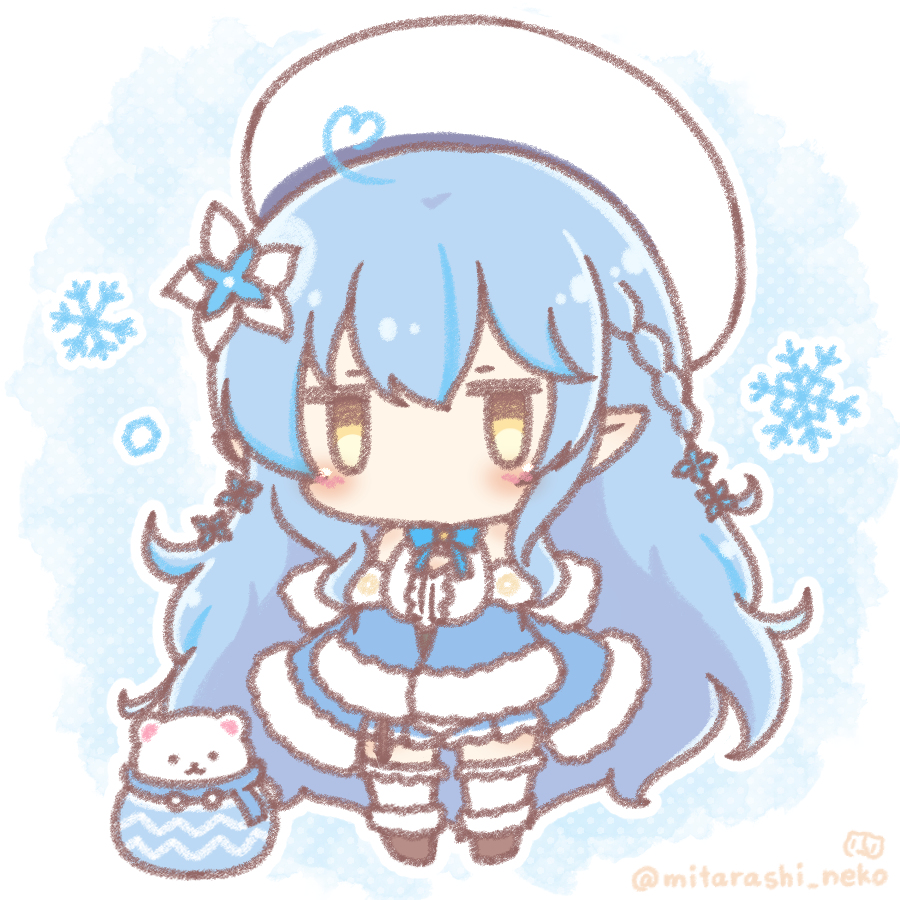 This is a pixiv picture whose title is 雪花ラミィちゃん.