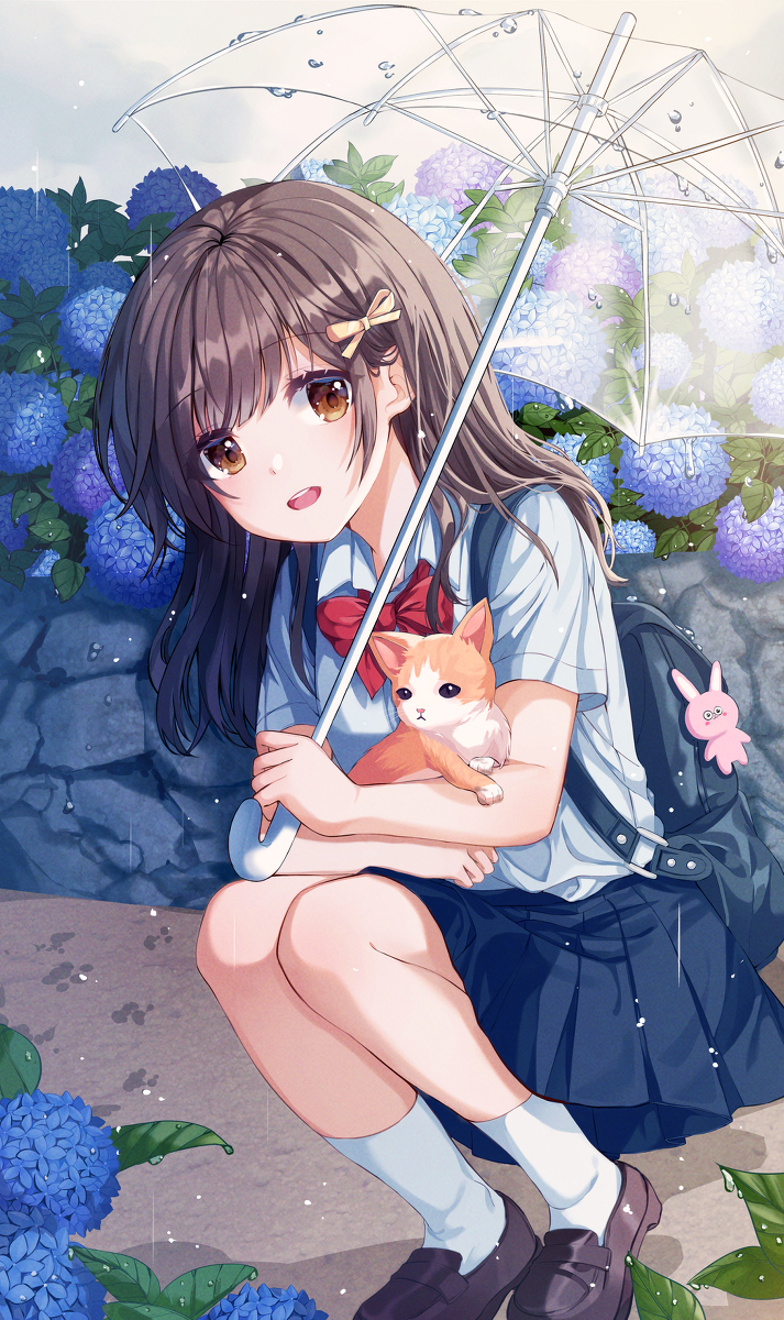 This is a pixiv picture whose title is 雨の日.