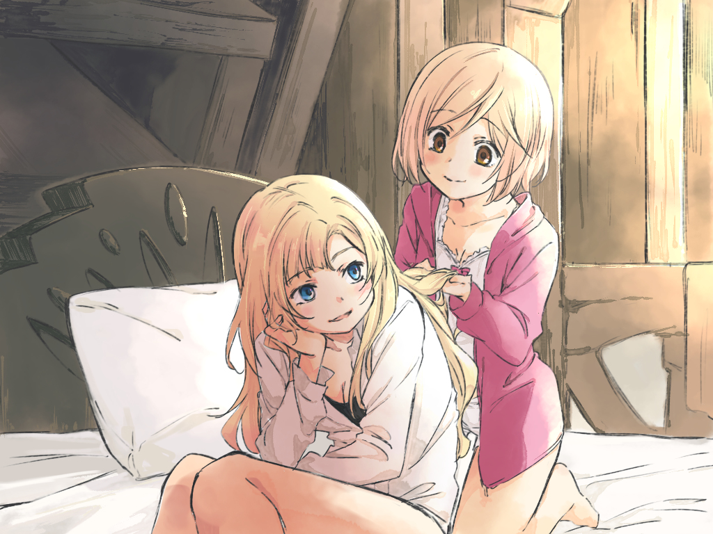 This is a pixiv picture whose title is ジタゼタ擬似姉妹.