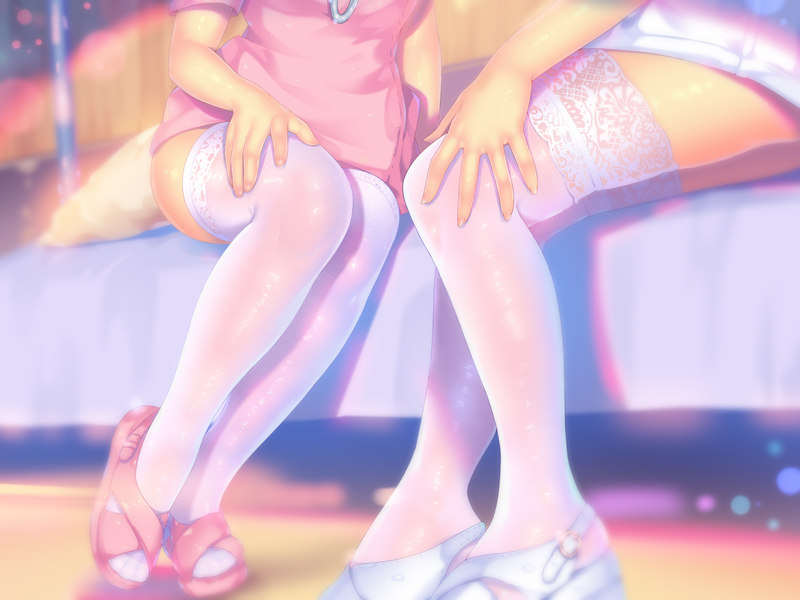 This is a pixiv picture whose title is 百合看护士x2.
