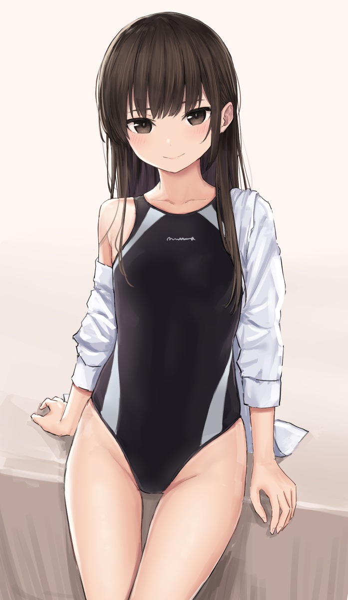 This is a pixiv picture whose title is 競泳水着さん.
