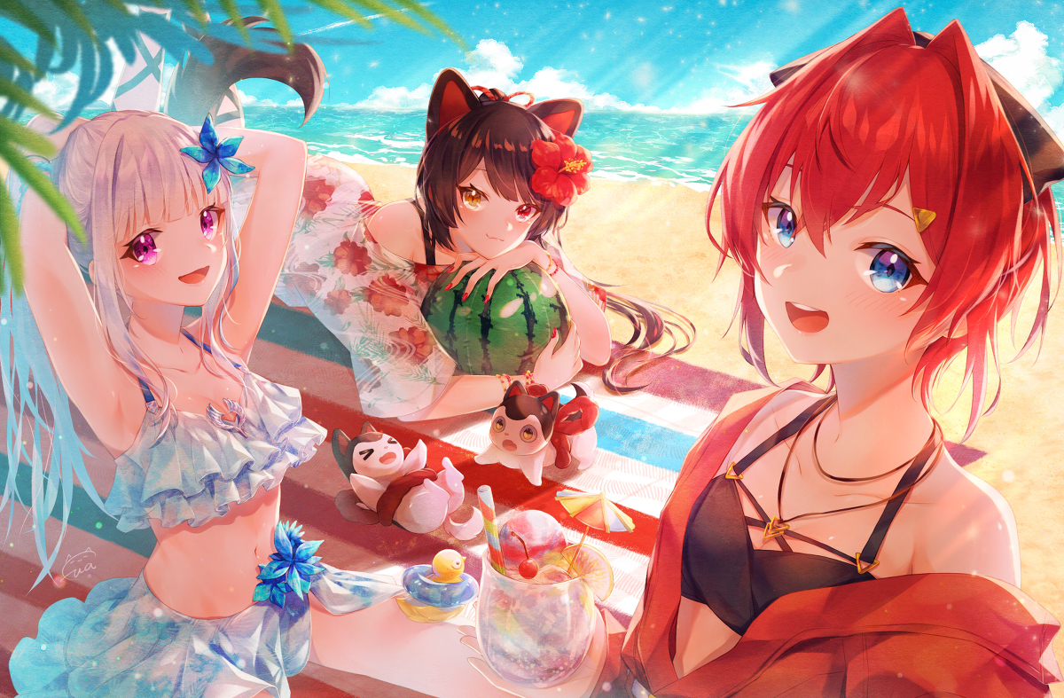 This is a pixiv picture whose title is さんばか.