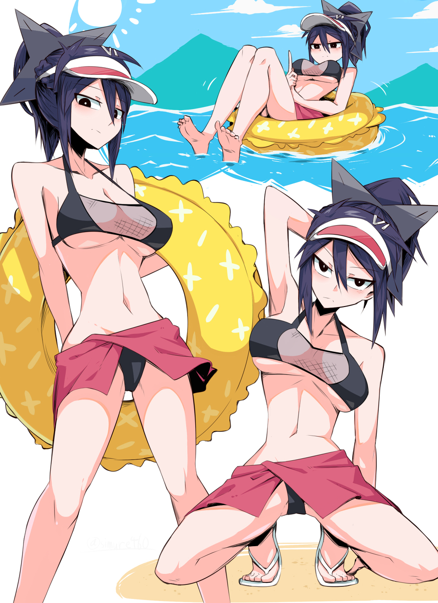 This is a pixiv picture whose title is 海水浴の術.