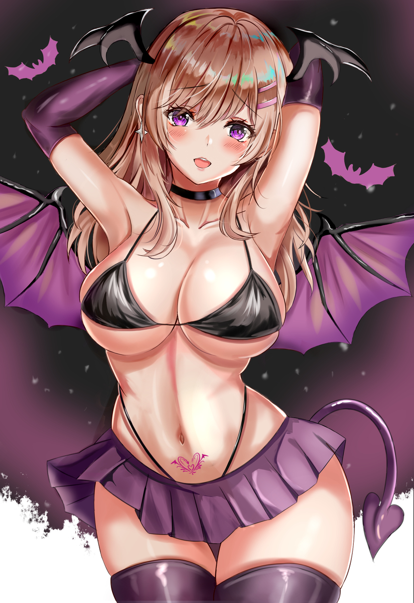 This is a pixiv picture whose title is 悪魔っ娘.
