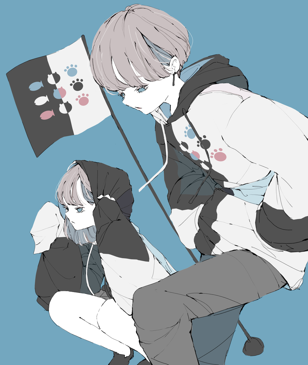 This is a pixiv picture whose title is パーカー姉弟。.