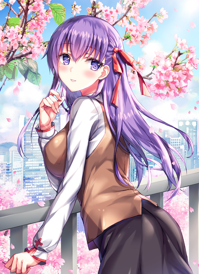 This is a pixiv picture whose title is 桜🌸.