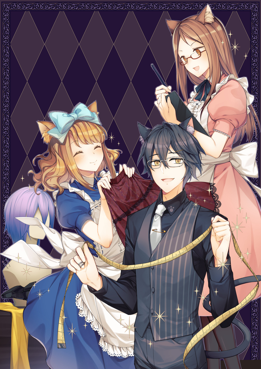 This is a pixiv picture whose title is ねこみみメイド執事.