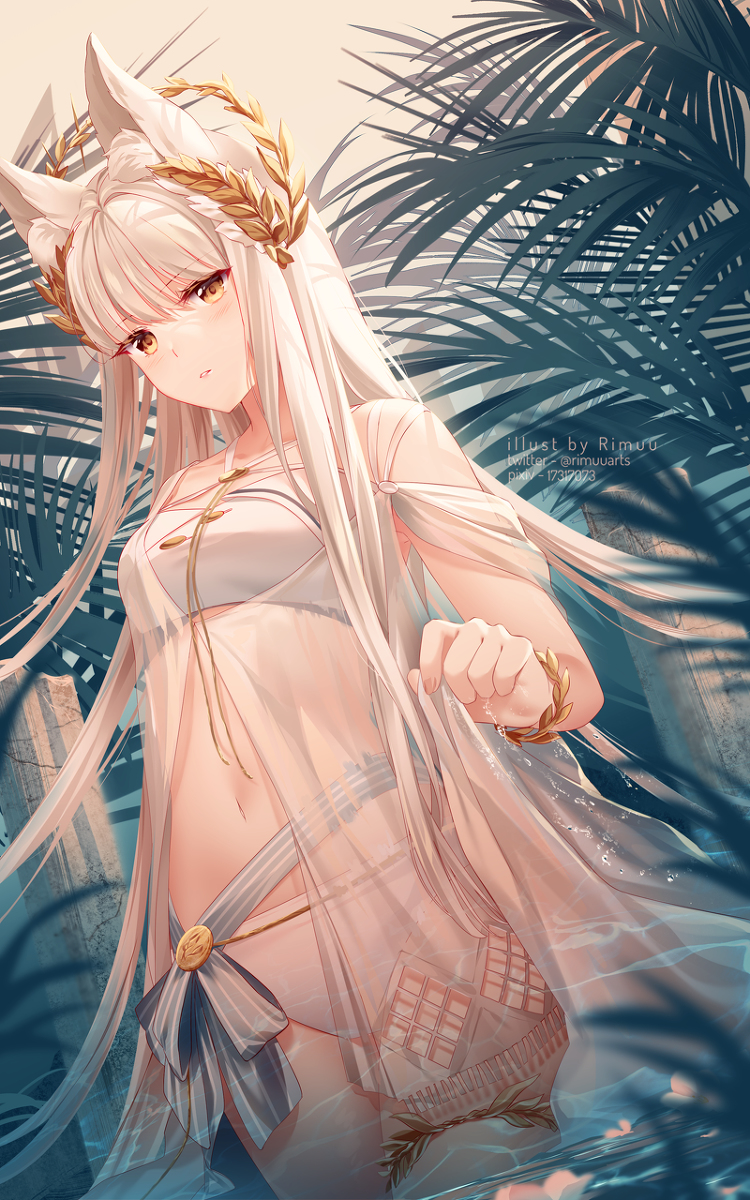 This is a pixiv picture whose title is 白金.