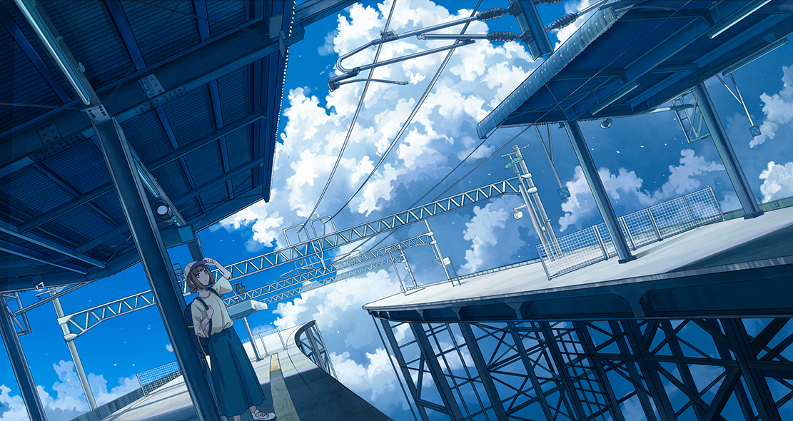 This is a pixiv picture whose title is 天ノ駅.