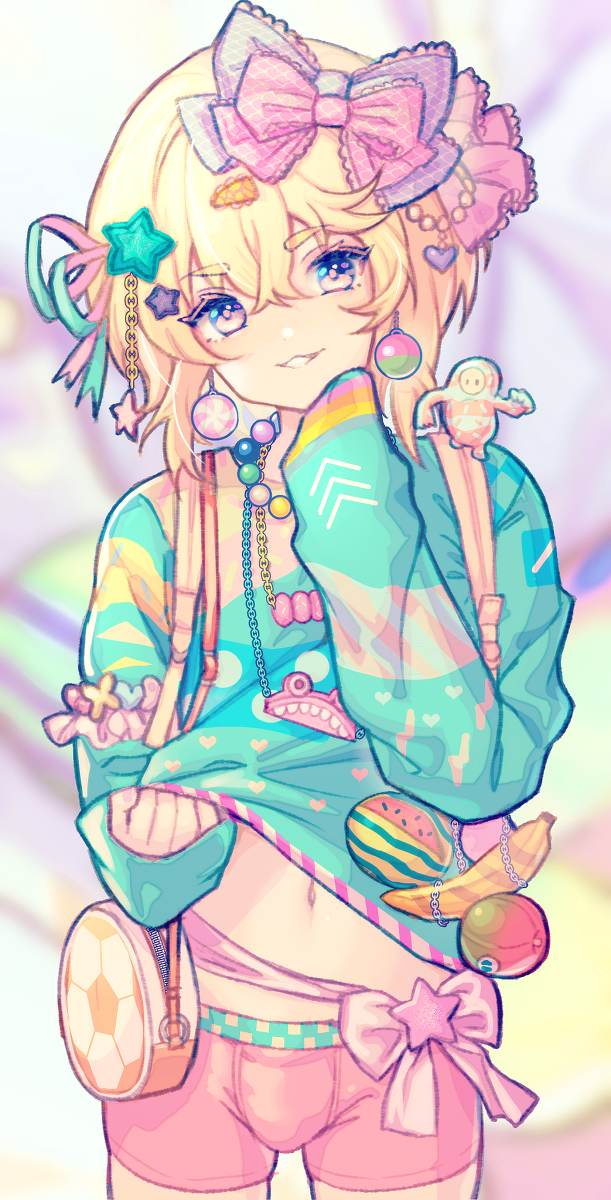 This is a pixiv picture whose title is へそ見せてくれる夢かわ系男の娘.